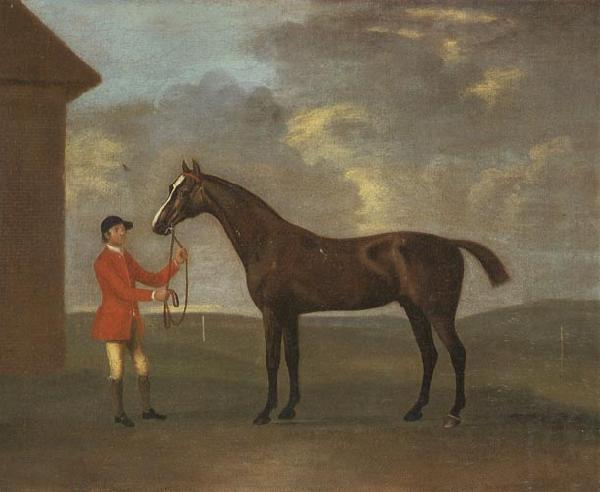 Francis Sartorius The Racehorse 'Horizon' Held by a Groom by a Building Sweden oil painting art